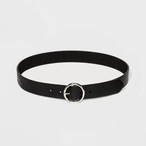 Women's Round Buckle Belt- Wild Fable Black - Womens XS -Target